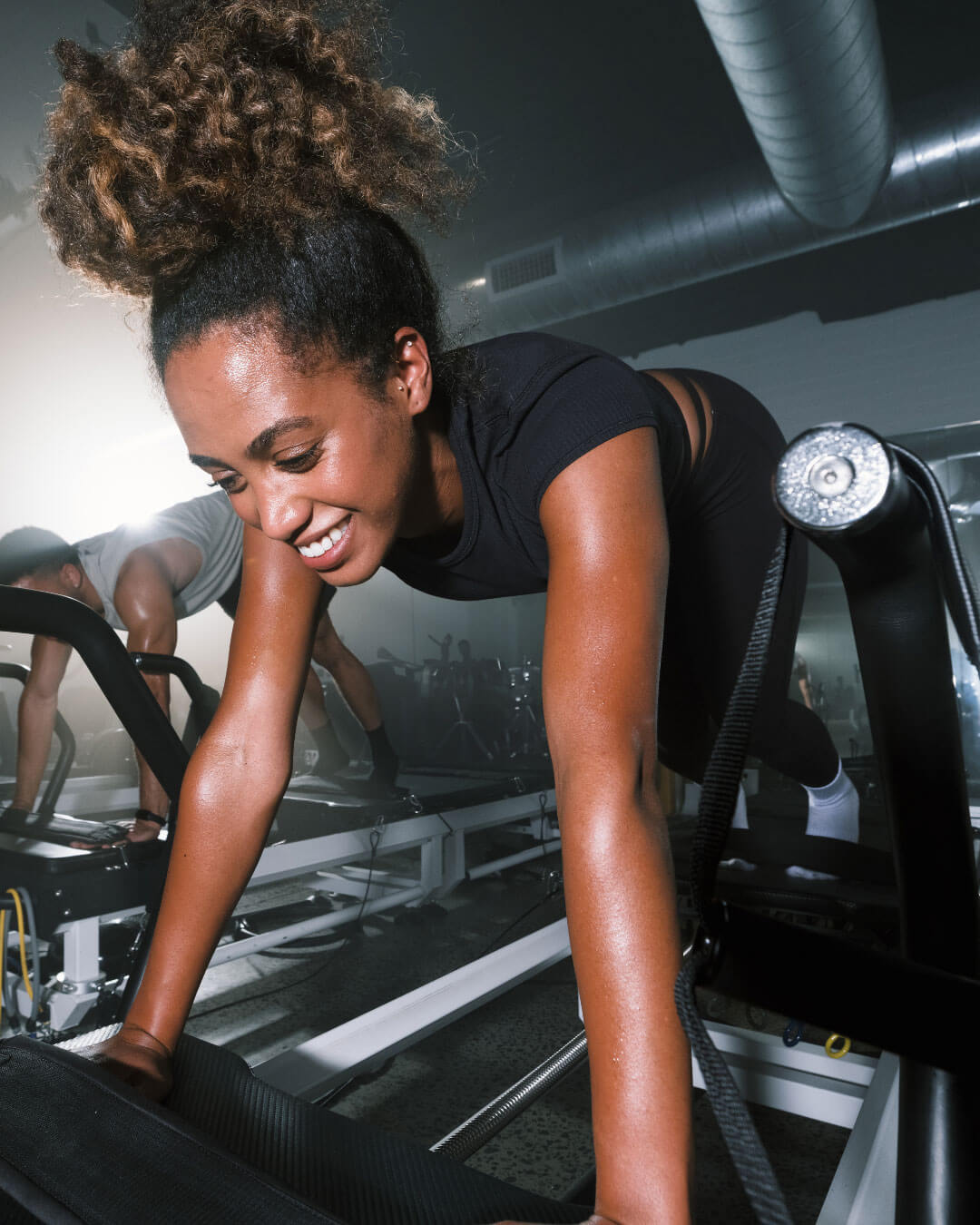 Member in a plank on a reformer